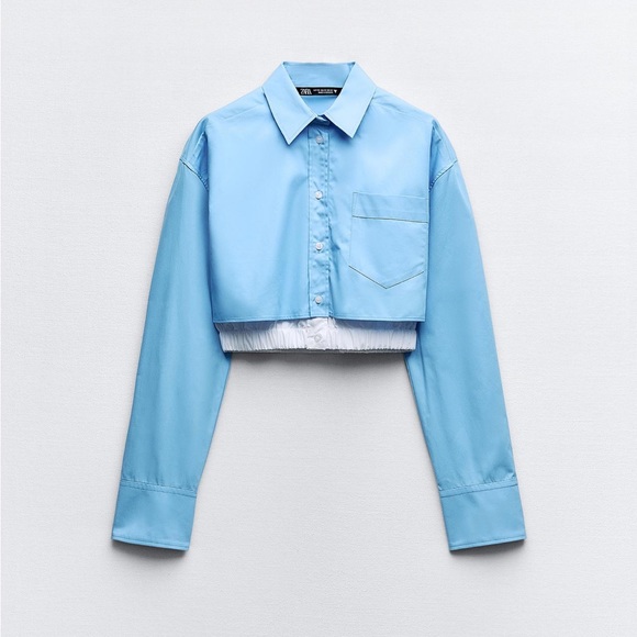 BNWT ZARA BLUE SHIRT - Picture 3 of 3